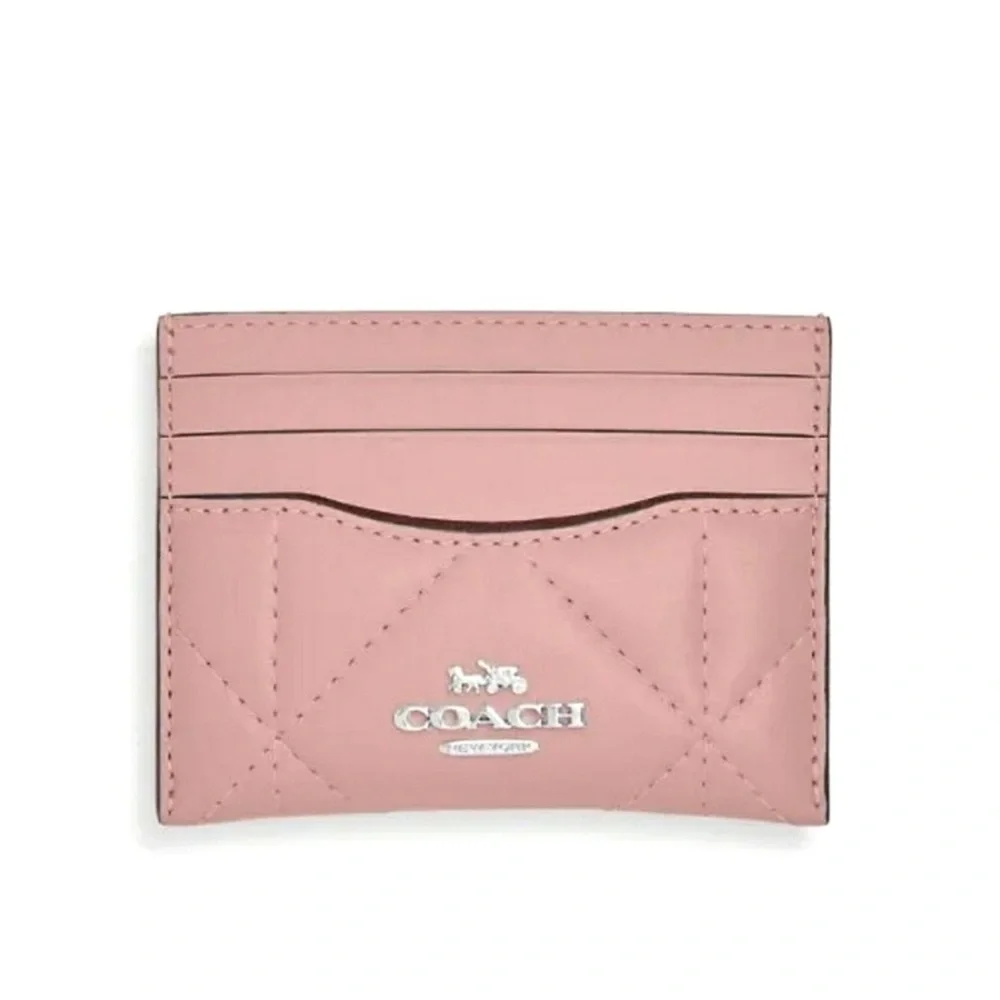 Coach Slim Id Card Case With Puffy Diamond Quilting